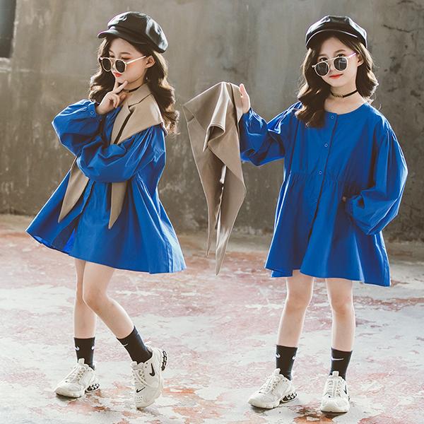 ワンピース キッズ 長袖 子供服 女の子 春秋 キッズワンピース シャツワンピース 無地 子供ドレス ジュニア お姫様 おしゃれ 可愛い カジュアル 小学生 新品 Y アユストア 通販 Yahoo ショッピング