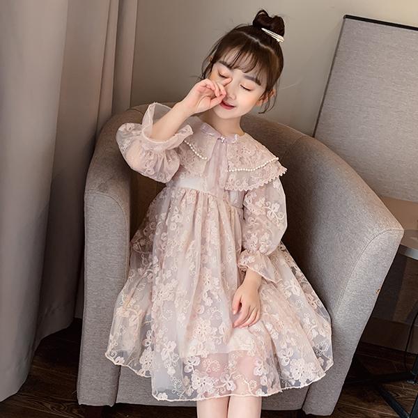 ワンピース キッズ 長袖 子供服 女の子 春秋 キッズワンピース レースワンピース 折り襟 子供ドレス 結婚式 ジュニア おしゃれ 可愛い カジュアル 小学生 新品 Y アユストア 通販 Yahoo ショッピング