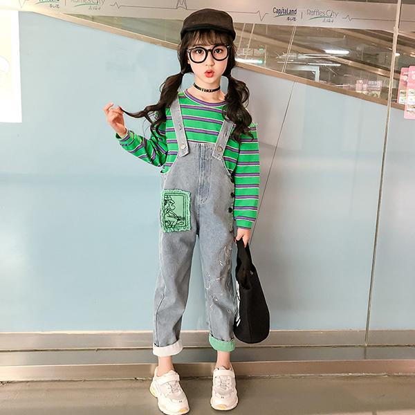 子供服 セットアップ キッズ 女の子 長袖 春秋 上下セット Tシャツ ストライプ ロングパンツ 長ズボン サロペット ジュニア おしゃれ 可愛い カジュアル 新品 Y アユストア 通販 Yahoo ショッピング