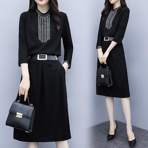 セットアップ レディース 春秋 40代 代 コーデ カジュアル トップス 長袖 スカート ロング丈 ハイウエスト 大きいサイズ 韓国風 おしゃれ 着痩せ 通勤 上品 Ol Y アユストア 通販 Yahoo ショッピング