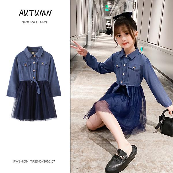 ワンピース キッズ 長袖 子供服 女の子 春秋 キッズワンピース デニムワンピース チュール 子供ドレス 結婚式 お姫様 ジュニア おしゃれ 可愛い カジュアル 新品 Y アユストア 通販 Yahoo ショッピング