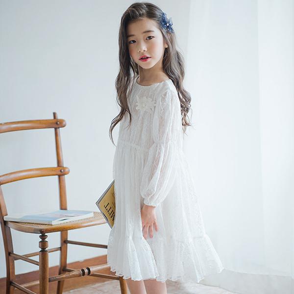ワンピース キッズ 長袖ワンピース 子供服 女の子 春 秋 レースワンピース 白 子供ドレス ジュニア チュニック フレア おしゃれ 可愛い カジュアル 新品 1 130 Y アユストア 通販 Yahoo ショッピング