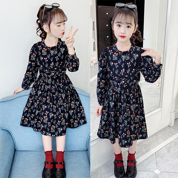 ワンピース キッズ 長袖ワンピース 子供服 女の子 春 秋 花柄ワンピース 綿 子供ドレス ジュニア チュニック フレア おしゃれ 可愛い カジュアル 新品 150 160 Y アユストア 通販 Yahoo ショッピング