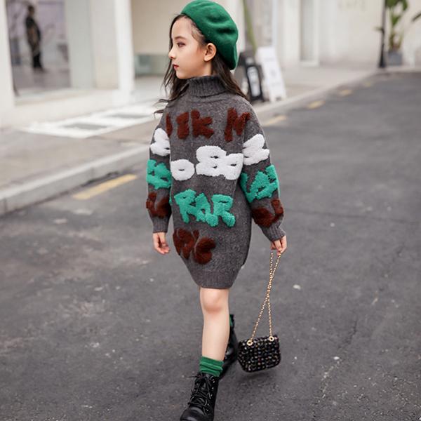 ワンピース キッズ 長袖ワンピース 子供服 女の子 秋 冬 ニットワンピース ロング丈 セーター 子供ドレス ジュニア フレア おしゃれ 可愛い カジュアル 新品 150 Y4553 アユストア 通販 Yahoo ショッピング