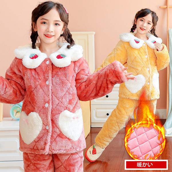 パジャマ キッズ 冬 長袖 150 160 厚手 女の子 子供服 セットアップ セットパジャマ 長ズボン ルームウェア 部屋着 モコモコ 暖かい 寝間着 可愛い おしゃれ Y4564 アユストア 通販 Yahoo ショッピング