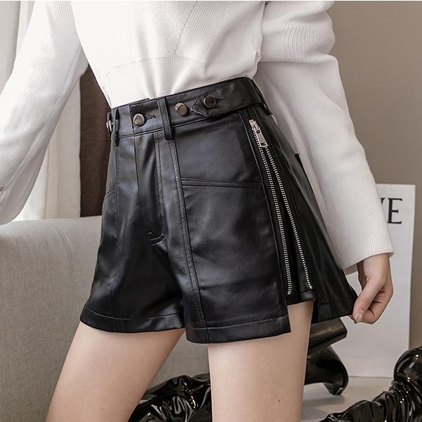ショートパンツ レディース 秋冬 ボトムス Pu レザーパンツ ワイドパンツ ガウチョパンツ 短パン 美脚 女性用 きれいめ 大きいサイズ おしゃれ 着痩せ 上品 新品 Y アユストア 通販 Yahoo ショッピング