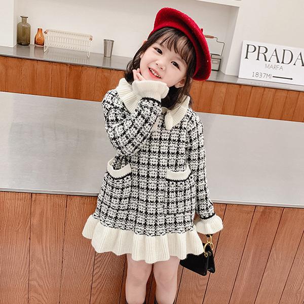 ワンピース キッズ 子供服 女の子 秋 冬 長袖 ニットワンピース 子供ドレス 子ども服 ベビー服 キッズワンピース おしゃれ 可愛い カジュアル 暖かい 新品 90cm Y アユストア 通販 Yahoo ショッピング
