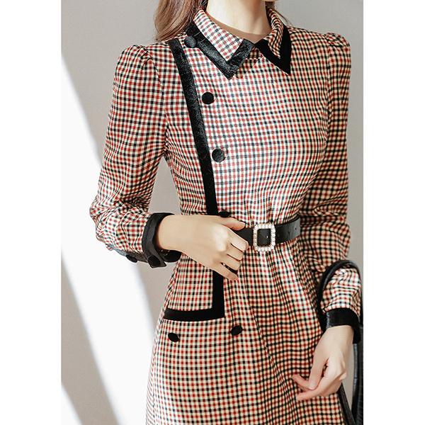 ワンピース レディース 40代 代 きれいめ 春 秋 長袖 マキシワンピース ロング丈 チェック柄 Aライン ドレス 大きいサイズ おしゃれ 着痩せ 上品 通勤 Ol 新品 Y アユストア 通販 Yahoo ショッピング