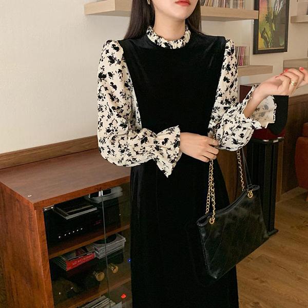 ワンピース レディース 春服 40代 代 きれいめ 長袖 花柄ワンピース ロング丈 マキシワンピース パーティードレス 上品 大きいサイズ おしゃれ 着痩せ 新品 Y アユストア 通販 Yahoo ショッピング