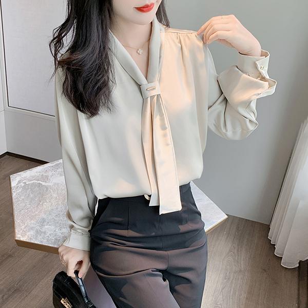 ブラウス レディース 長袖 フォーマル オフィス 春服 40代 代 トップス シャツ リボン きれいめ おしゃれ 大きいサイズ 着痩せ 韓国風 大人 上品 通勤 Ol 新品 Y アユストア 通販 Yahoo ショッピング