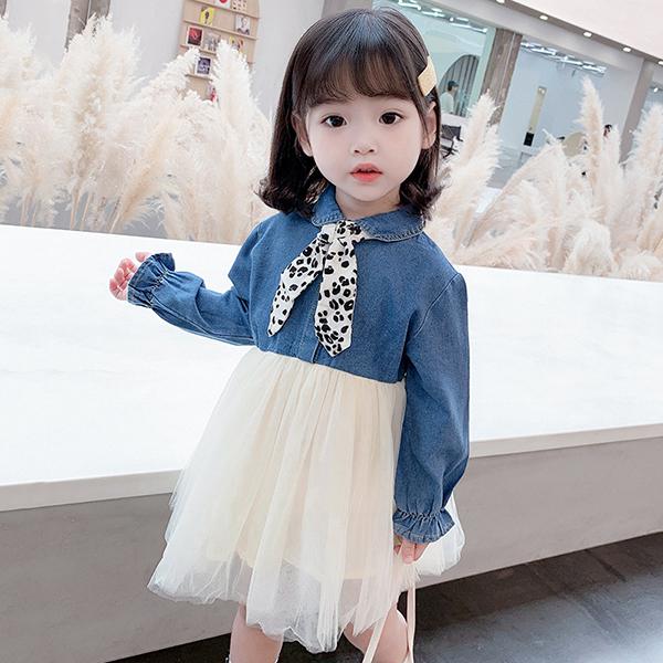 子供服 ワンピース 韓国子供服 女の子 キッズ 春 長袖 デニムワンピース チュール 子供ドレス Dress 子ども服 ベビー服 お姫様 おしゃれ 可愛い カジュアル 新品 Y4565 アユストア 通販 Yahoo ショッピング