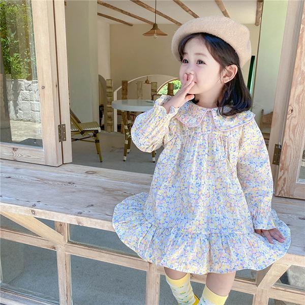 子供服 ワンピース キッズ 韓国子供服 女の子 春服 長袖ワンピース 花柄 子供ドレス Dress 子ども服 ベビー服 お姫様 おしゃれ 可愛い カジュアル 新品 90 100 Y アユストア 通販 Yahoo ショッピング