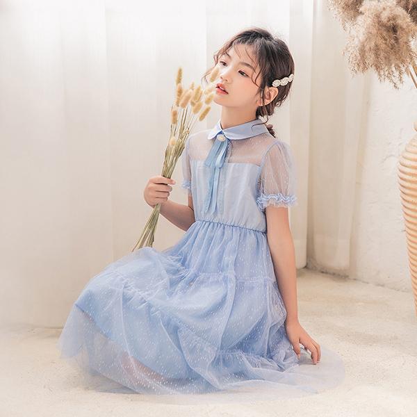 子供服 ワンピース 160 韓国子ども服 キッズ 女の子 夏 半袖 ワンピース リボン チュール 子供ドレス Dress ベビー服 お姫様 おしゃれ 可愛い カジュアル 新品 Y アユストア 通販 Yahoo ショッピング