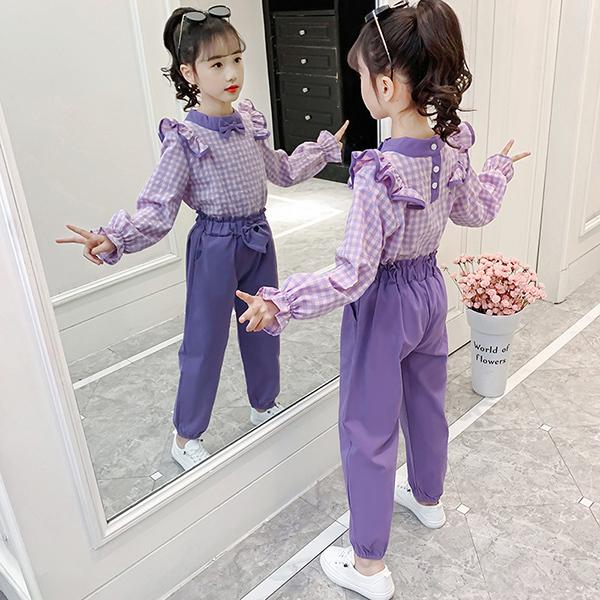 子供服 セットアップ キッズ 女の子 長袖 春服 トップス ブラウス シャツ 蝶結び ロングパンツ 長ズボン 韓国子供服 ベービー おしゃれ 可愛い 通学着 新品 160 Y アユストア 通販 Yahoo ショッピング