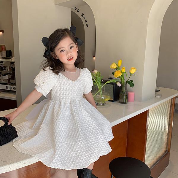 子供服 ワンピース キッズ 女の子 夏服 半袖ワンピース 蝶結び 韓国子ども服 子供ドレス 結婚式 ベビー服 お姫様 おしゃれ 可愛い カジュアル 新品 90 100 110 Y アユストア 通販 Yahoo ショッピング