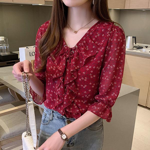 ブラウス レディース オフィス 夏 おしゃれ 半袖 40代 仕事 襟付き フリル トップス シャツ シフォン きれいめ 大きいサイズ 着痩せ 韓国風 大人 上品 通勤 新品 Y アユストア 通販 Yahoo ショッピング