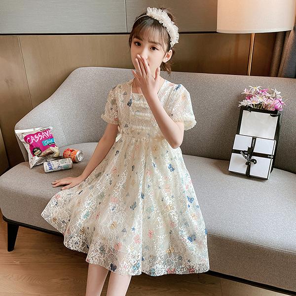 子供服 ワンピース ピンク 160 韓国子ども服 キッズ 女の子 夏 半袖 レースワンピース 花柄 子供ドレス 結婚式 誕生日 ベビー ジュニア お姫様 おしゃれ 可愛い Y4577 アユストア 通販 Yahoo ショッピング