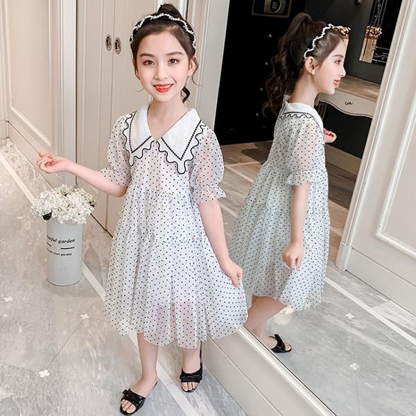 子供服 ワンピース 韓国子ども服 キッズ 女の子 春夏 半袖 シフォンワンピース 水玉 子供ドレス 結婚式 誕生日 ベビー ジュニア お姫様 おしゃれ 可愛い 新品 Y アユストア 通販 Yahoo ショッピング