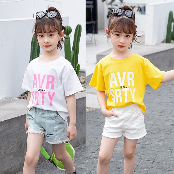 Tシャツ キッズ 半袖 夏服 韓国子供服 女の子 トップス ブラウス Tシャツ カットソー 子供服 ベビー服 カジュアル 可愛い おしゃれ お出かけ 新品 1 130 140 Y アユストア 通販 Yahoo ショッピング