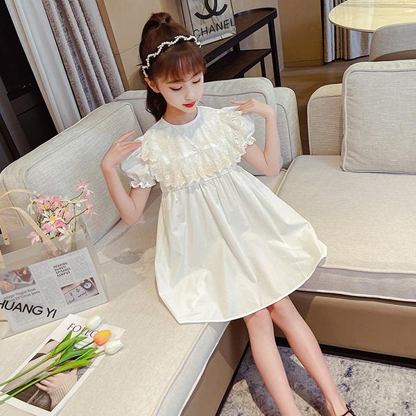 子供服 ワンピース 160 韓国子ども服 キッズ 女の子 夏服 半袖ワンピース フリル 子供ドレス 結婚式 誕生日 ベビー服 ジュニア お姫様 おしゃれ 可愛い 新品 Y アユストア 通販 Yahoo ショッピング