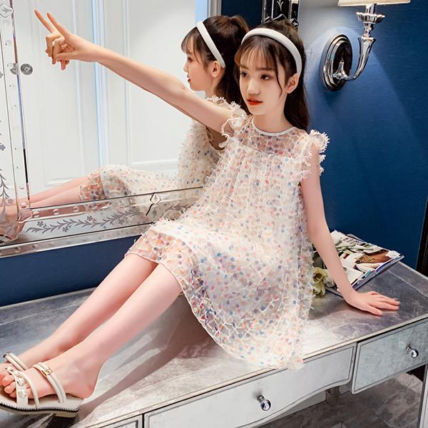 子供服 ワンピース 160 韓国子ども服 キッズ 女の子 夏 ノースリーブ チュール 水玉 子供ドレス 結婚式 誕生日 ベビー服 ジュニア お姫様 おしゃれ 可愛い 新品 Y アユストア 通販 Yahoo ショッピング