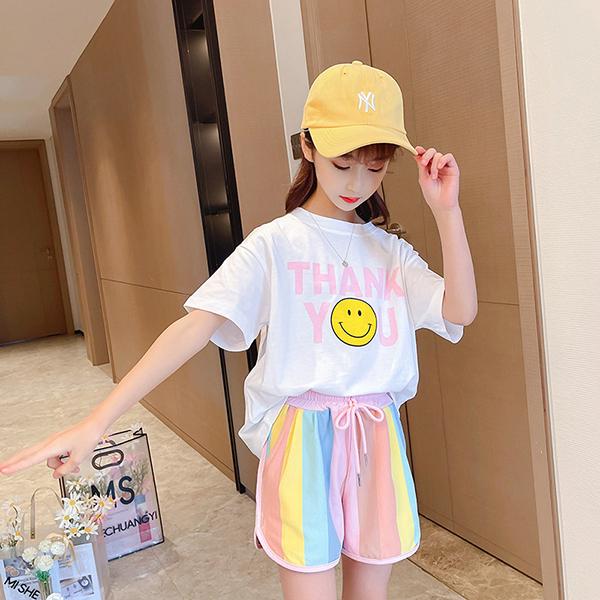 ジャージ キッズ 女子 上下 半袖 夏服 子供服 セットアップ トップス Tシャツ ハーフパンツ 半ズボン スポーツウェア 部屋着 薄手 涼しい 可愛い おしゃれ 新品 Y45 アユストア 通販 Yahoo ショッピング