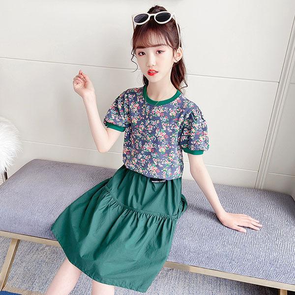 子供服 女の子 半袖 Tシャツ セットアップ キッズ 夏 トップス 花柄 ボトムス スカート 韓国子ども服 ジュニア ベビー服 おしゃれ 可愛い 新品 150 160 130 1 Y4552 アユストア 通販 Yahoo ショッピング