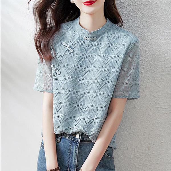 ブラウス レディース 夏服 おしゃれ 半袖 40代 代 仕事 襟付き トップス シャツ Tシャツ きれいめ 可愛い カジュアル 着痩せ 韓国風 大人 上品 通勤 Ol 新品 Y4562 アユストア 通販 Yahoo ショッピング