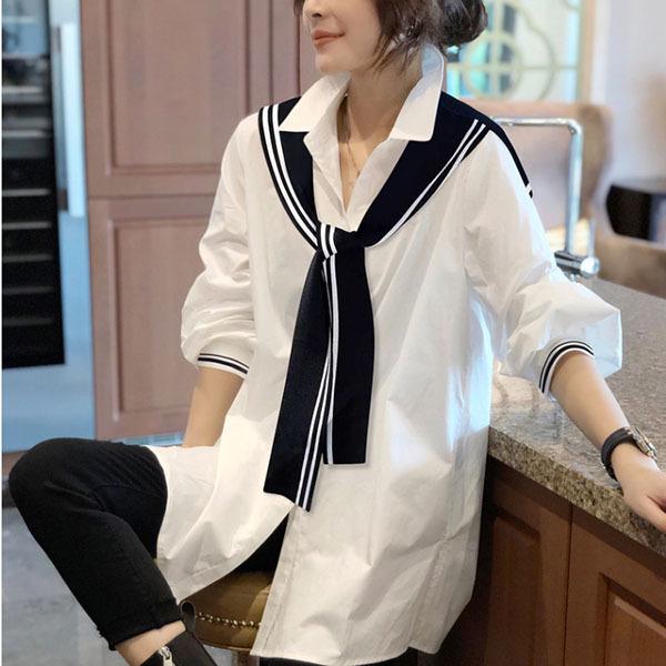 ブラウス レディース 白 長袖 オフィス 春服 40代 襟付き トップス シャツ ロング きれいめ おしゃれ 大きいサイズ ゆったり 着痩せ 大人 上品 通勤 可愛い 新品 Y アユストア 通販 Yahoo ショッピング