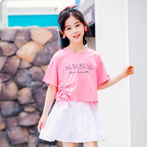 超特価SALE開催！】 激安SALE 女の子涼しいスイカ柄Tシャツ＋レース