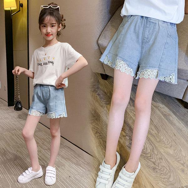 子供服 女の子 ズボン 150 160 130 デニムパンツ キッズ ハーフパンツ 夏 ボトムス ストレッチパンツ ウェストゴム ジーンズ 韓国子ども服 可愛い おしゃれ 新品 Y アユストア 通販 Yahoo ショッピング