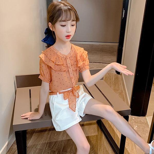 子供服 女の子 夏服 セットアップ 上下セット 半袖 ブラウス シャツ 花柄 ハーフパンツ 半ズボン 韓国子供服 キッズ ジュニア ベビー服 おしゃれ 可愛い 新品 Y アユストア 通販 Yahoo ショッピング