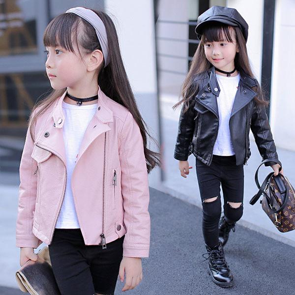 レザージャケット キッズ 子供服 女の子 アウター 春秋 革ジャン Puジャケット 韓国子供服 ジュニア ライダースジャケット おしゃれ 可愛い カジュアル 新品 160 Y4508 アユストア 通販 Yahoo ショッピング