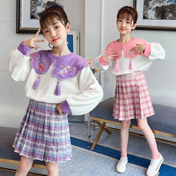 子供服 女の子 セットアップ キッズ 長袖 秋服 ブラウス スカート チェック柄 子供スーツ 韓国子供服 ジュニア 入学式 卒業式 ベビー服 おしゃれ 可愛い 新品 Y45 アユストア 通販 Yahoo ショッピング