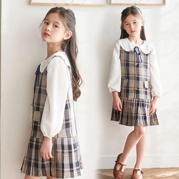 子供服 女の子 秋服 セットアップ キッズ 長袖 シャツ ワンピース チェック柄 韓国子供服 ジュニア 入学式 卒業式 発表会 ピアノ 誕生日 おしゃれ 可愛い 新品 Y4560 アユストア 通販 Yahoo ショッピング