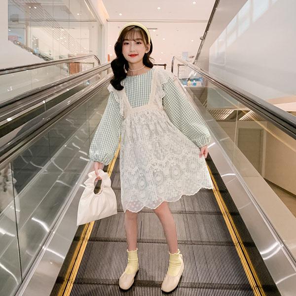 子供服 女の子 韓国子供服 セットアップ キッズ 秋服 長袖 花柄ワンピース キャミソール サロペット レース お姫様 子ども服 ジュニア おしゃれ 可愛い 新品 150 Y4586 アユストア 通販 Yahoo ショッピング