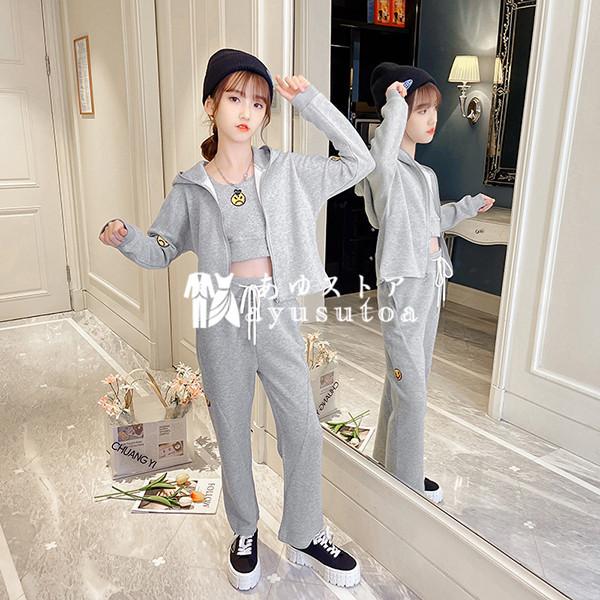 ジャージ キッズ 女子 3点セット 子供ジャージ 上下 子供服 秋服 セットアップ 長袖 トップス ロングパンツ 長ズボン 韓国子ども服 ジュニア 可愛い おしゃれ Y アユストア 通販 Yahoo ショッピング