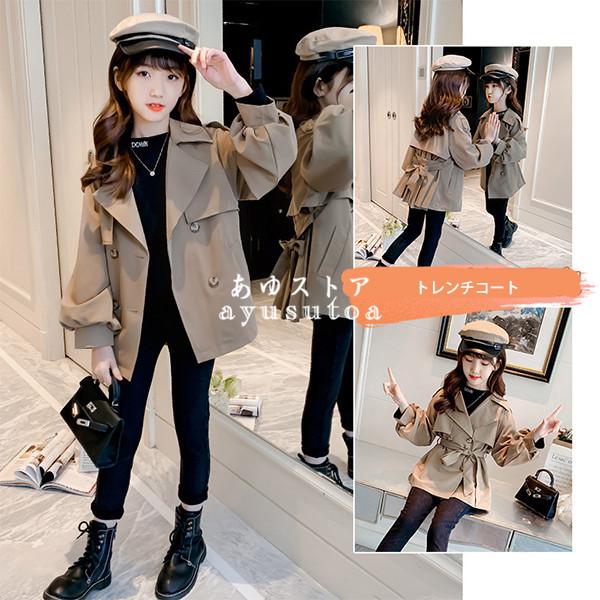 トレンチコート キッズ 子供服 女の子 秋服 コート ロングコート アウター ジャケット パーカー トップス チュニック 韓国子供服 ジュニア おしゃれ 可愛い 新品 Y アユストア 通販 Yahoo ショッピング