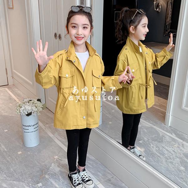 トレンチコート キッズ 子供服 女の子 秋服 コート ロングコート アウター ジャケット パーカー トップス チュニック 韓国子供服 ジュニア おしゃれ 可愛い 新品 Y アユストア 通販 Yahoo ショッピング