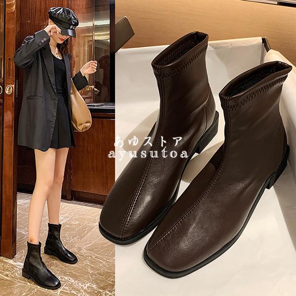 ブーツ レディース 40代 裏起毛 厚底 秋冬 ブーツ ショートブーツ シューズ くつ ヒールブーツ 靴 痛くない 歩きやすい 美脚 脚長 おしゃれ 暖かい Y アユストア 通販 Yahoo ショッピング