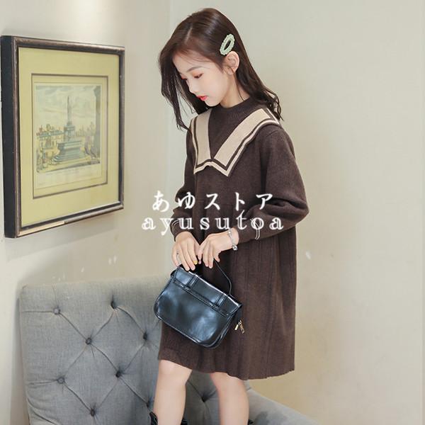 ニットワンピース キッズ 子供服 女の子 秋冬 ワンピース 長袖 ニットセーター カットソー 韓国子供服 ジュニア ベビー服 お姫様 暖かい おしゃれ 可愛い 新品 Y アユストア 通販 Yahoo ショッピング