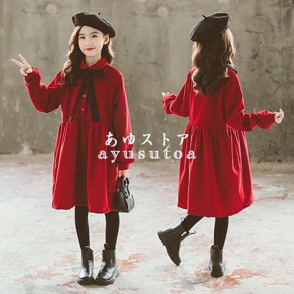 ワンピース キッズ 裏起毛 子供服 女の子 秋冬 長袖ワンピース 子供ドレス ピアノ 発表会 結婚式 韓国子供服 ジュニア ベビー服 お姫様 暖かい おしゃれ 可愛い Y4598 アユストア 通販 Yahoo ショッピング