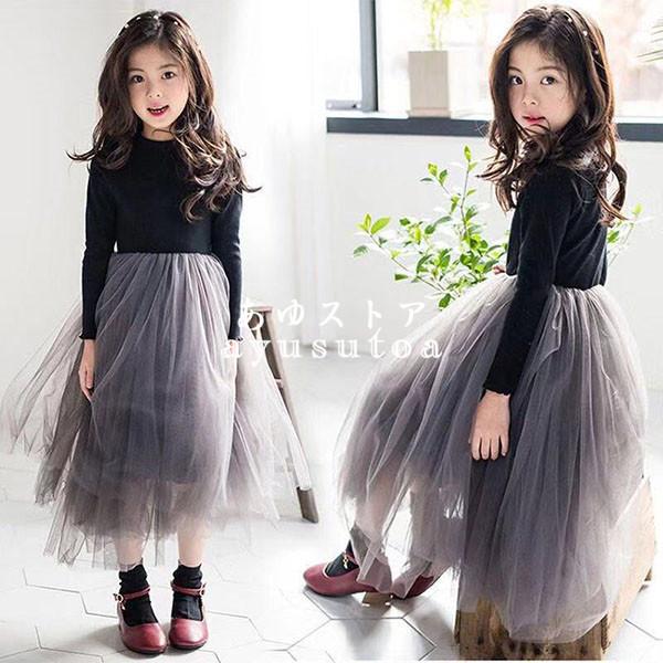 ワンピース キッズ 裏起毛 子供服 女の子 春秋冬 長袖ワンピース チュール 子供ドレス ピアノ 発表会 結婚式 韓国子供服 ベビー服 お姫様 おしゃれ 可愛い 新品 Y アユストア 通販 Yahoo ショッピング