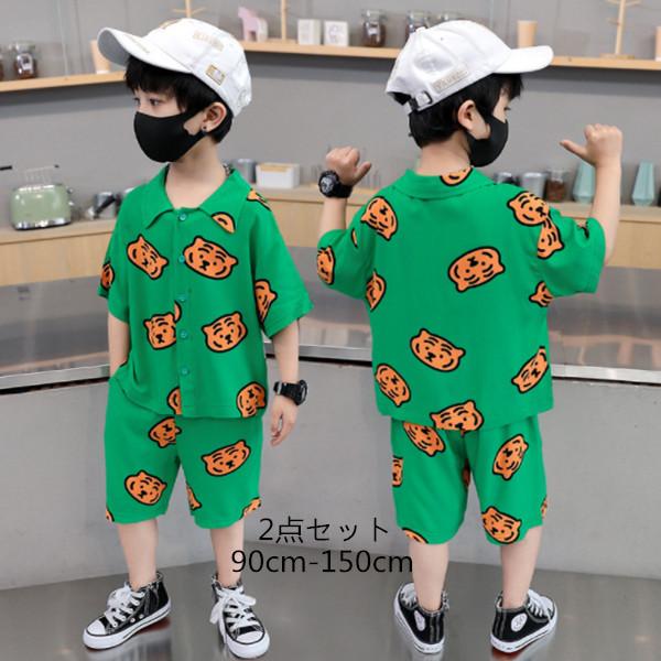 韓国子供服 セットアップ 男の子 夏服 かっこいい 2点セット 半袖 シャツ ショートパンツ キッズ ボーイズ 幼児 上下セット ファッション お出かけ 通学 通園 Y50 アユストア 通販 Yahoo ショッピング