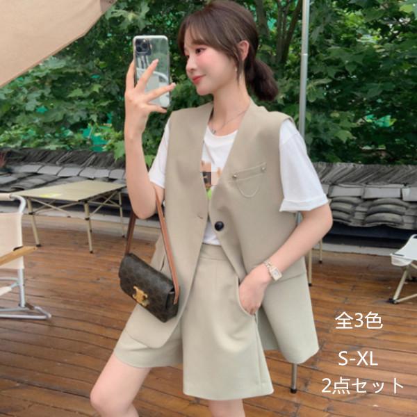 レディース セットアップ スーツ カジュアル フォーマル 2点セット 結婚式 二次会 上品 女性 ベスト ショートパンツ 夏着 おしゃれ お出かけ オフィス Ol 通勤 Y アユストア 通販 Yahoo ショッピング