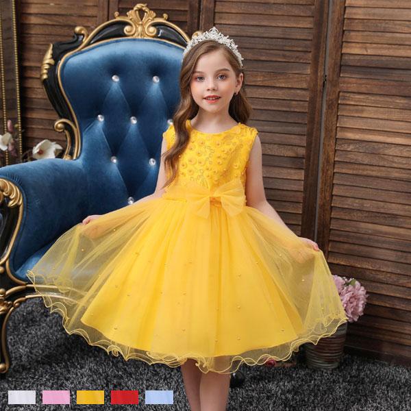 ドレス キッズ 女の子 結婚式 パーティー 発表会 受験用 七五三 子供ドレス ピアノ演奏 ハロウィン クリスマス プレゼント 子供ドレス 5色選べる 100 150 Y アユストア 通販 Yahoo ショッピング