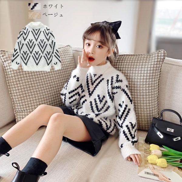 買物代行 ケーブルニットセーター 130 お受験やお出かけに 上品で