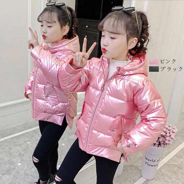 女の子 中綿コート 軽量 可愛い フード付き キッズ ガールズ アウター コート ミドル丈 ファッション 冬着 普段着 お出かけ 通学 ピンク ブラック 人気 110 160 Y アユストア 通販 Yahoo ショッピング