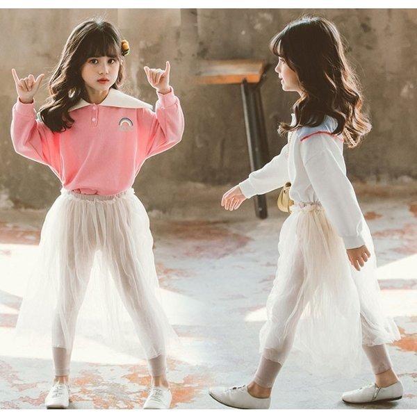 子供服 女の子 ブラウス キッズ セットアップ 長ズボン 長袖 Tシャツ 春秋 上下セット ジュニア スポーツウェア 運動着 おしゃれ 新品 Y アユストア 通販 Yahoo ショッピング