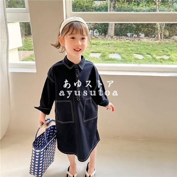 ワンピース キッズ 子供服 女の子 春秋 長袖 シャツワンピース 子供ドレス ピアノ 発表会 結婚式 韓国子供服 ベビー服 お姫様 おしゃれ 可愛い 新品 90 100 110 Y アユストア 通販 Yahoo ショッピング
